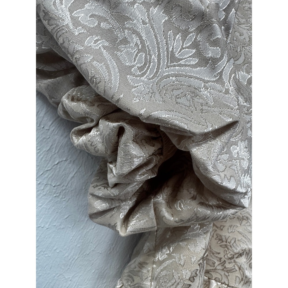 THML Champagne Damask Tiered Puff Sleeve Dress Pockets HOCO Wedding Guest S - Picture 9 of 16